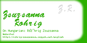 zsuzsanna rohrig business card